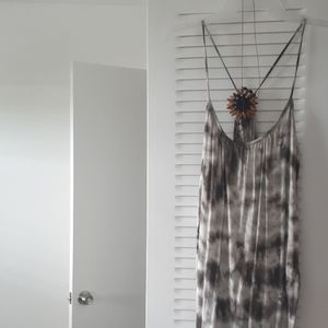 Tye Dye Wrap Dress w/Statement necklace